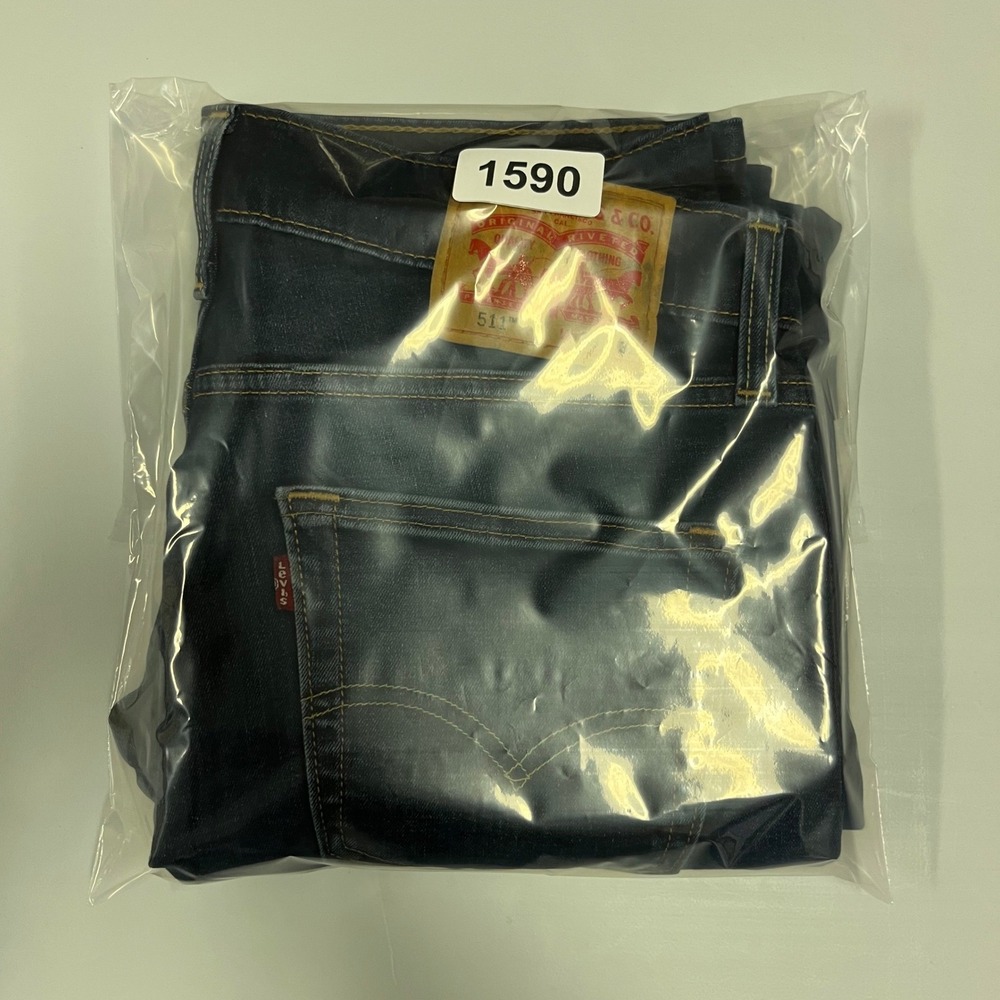 Levi's 511 Slim Fit Jeans Mens 33x32 Dark Wash Blue Stretch Denim Casual Classic - Picture 13 of 13
